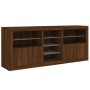 Sideboard with LED lights brown oak 181.5x37x67 cm by , Sideboards - Ref: Foro24-3209043, Price: 210,71 €, Discount: %