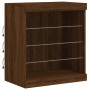 Sideboard with LED lights brown oak 181.5x37x67 cm by , Sideboards - Ref: Foro24-3209043, Price: 210,71 €, Discount: %