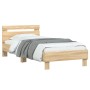 Sonoma oak engineered wood bed with headboard 90x200 cm by , Beds and slatted bases - Ref: Foro24-838535, Price: 83,24 €, Dis...