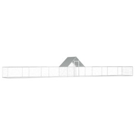 Galvanized steel chicken coop 14x2x2 m by vidaXL, Cages and habitats for small animals - Ref: Foro24-144564, Price: 362,78 €,...