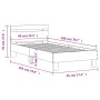 Smoked oak engineered wood bed with headboard 90x200 cm by , Beds and slatted bases - Ref: Foro24-838537, Price: 83,61 €, Dis...