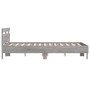 Cama con cabecero madera de ingeniería gris Sonoma 135x190 cm de , Camas y somieres - Ref: Foro24-3207446, Precio: 146,99 €, ...