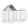 Galvanized steel chicken coop 2x1x1.5 m by vidaXL, Cages and habitats for small animals - Ref: Foro24-144553, Price: 176,50 €...