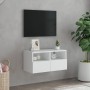 Mueble de TV de pared madera de ingeniería blanco 60x30x30 cm de , Muebles TV - Ref: Foro24-836854, Precio: 38,80 €, Descuent...