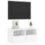 Mueble de TV de pared madera de ingeniería blanco 60x30x30 cm de , Muebles TV - Ref: Foro24-836854, Precio: 38,80 €, Descuent...