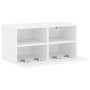 Mueble de TV de pared madera de ingeniería blanco 60x30x30 cm de , Muebles TV - Ref: Foro24-836854, Precio: 38,80 €, Descuent...