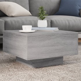 Coffee table with LED lights Sonoma gray 55x55x31 cm by , Coffee table - Ref: Foro24-836579, Price: 58,04 €, Discount: %