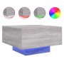 Mesa de centro con luces LED gris Sonoma 55x55x31 cm de , Mesas de centro - Ref: Foro24-836579, Precio: 59,73 €, Descuento: %