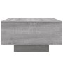 Coffee table with LED lights Sonoma gray 55x55x31 cm by , Coffee table - Ref: Foro24-836579, Price: 59,93 €, Discount: %