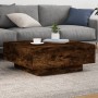 Mesa de centro madera de ingeniería roble ahumado 80x80x31 cm de , Mesas de centro - Ref: Foro24-836585, Precio: 67,95 €, Des...