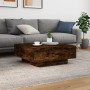 Smoked oak engineered wood coffee table 80x80x31 cm by , Coffee table - Ref: Foro24-836585, Price: 67,83 €, Discount: %