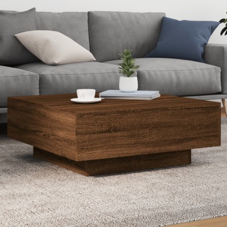 Brown oak engineered wood coffee table 80x80x31 cm by , Coffee table - Ref: Foro24-836587, Price: 66,99 €, Discount: %