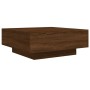 Brown oak engineered wood coffee table 80x80x31 cm by , Coffee table - Ref: Foro24-836587, Price: 66,99 €, Discount: %