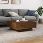 Brown oak engineered wood coffee table 80x80x31 cm by , Coffee table - Ref: Foro24-836587, Price: 66,99 €, Discount: %