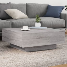 Coffee table with LED lights Sonoma gray 80x80x31 cm by , Coffee table - Ref: Foro24-836593, Price: 83,72 €, Discount: %