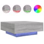 Coffee table with LED lights Sonoma gray 80x80x31 cm by , Coffee table - Ref: Foro24-836593, Price: 83,99 €, Discount: %