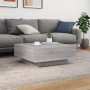 Couchtisch mit LED-Leuchten Sonoma grau 80x80x31 cm von , Couchtisch - Ref: Foro24-836593, Preis: 83,99 €, Rabatt: %