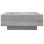 Coffee table with LED lights Sonoma gray 80x80x31 cm by , Coffee table - Ref: Foro24-836593, Price: 83,99 €, Discount: %