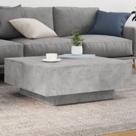 Coffee table with LED lights concrete gray 80x80x31 cm by , Coffee table - Ref: Foro24-836591, Price: 80,15 €, Discount: %