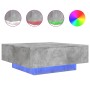 Coffee table with LED lights concrete gray 80x80x31 cm by , Coffee table - Ref: Foro24-836591, Price: 80,15 €, Discount: %