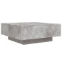 Coffee table with LED lights concrete gray 80x80x31 cm by , Coffee table - Ref: Foro24-836591, Price: 80,15 €, Discount: %