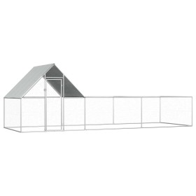 Galvanized steel chicken coop 6x2x2 m by vidaXL, Cages and habitats for small animals - Ref: Foro24-144557, Price: 204,08 €, ...