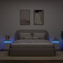 Mesitas de noche con luces LED 2 unidades blanco 35x39x55 cm de , Mesitas de noche - Ref: Foro24-836750, Precio: 123,99 €, De...