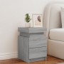 Bedside table with LED lights Sonoma gray 35x39x55 cm by , Nightstands - Ref: Foro24-836759, Price: 67,51 €, Discount: %