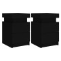 Mesitas de noche con luces LED 2 unidades negro 35x39x55 cm de , Mesitas de noche - Ref: Foro24-836752, Precio: 114,47 €, Des...