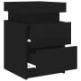 Mesitas de noche con luces LED 2 unidades negro 35x39x55 cm de , Mesitas de noche - Ref: Foro24-836752, Precio: 114,47 €, Des...