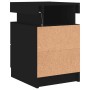 Mesitas de noche con luces LED 2 unidades negro 35x39x55 cm de , Mesitas de noche - Ref: Foro24-836752, Precio: 114,47 €, Des...