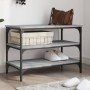 Shoe bench Sonoma gray engineered wood 70x38.5x49 cm by , Benches for halls and storage - Ref: Foro24-839041, Price: 47,53 €,...