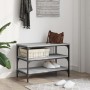 Shoe bench Sonoma gray engineered wood 70x38.5x49 cm by , Benches for halls and storage - Ref: Foro24-839041, Price: 47,53 €,...