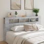 Concrete gray engineered wood LED headboard 200x18.5x103.5 cm by , Headboards and footboards - Ref: Foro24-837368, Price: 104...