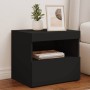 Mesita de noche con luces LED negro 50x40x45 cm de , Mesitas de noche - Ref: Foro24-836765, Precio: 67,70 €, Descuento: %