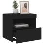 Mesita de noche con luces LED negro 50x40x45 cm de , Mesitas de noche - Ref: Foro24-836765, Precio: 67,70 €, Descuento: %