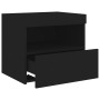 Mesita de noche con luces LED negro 50x40x45 cm de , Mesitas de noche - Ref: Foro24-836765, Precio: 67,70 €, Descuento: %