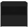 Mesita de noche con luces LED negro 50x40x45 cm de , Mesitas de noche - Ref: Foro24-836765, Precio: 67,70 €, Descuento: %