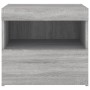 Bedside table with LED lights Sonoma gray 50x40x45 cm by , Nightstands - Ref: Foro24-836773, Price: 53,60 €, Discount: %