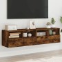 TV wall furniture 2 pcs smoked oak wood 60x30x30 cm by , TV Furniture - Ref: Foro24-836863, Price: 68,87 €, Discount: %