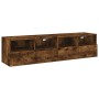 TV wall furniture 2 pcs smoked oak wood 60x30x30 cm by , TV Furniture - Ref: Foro24-836863, Price: 68,87 €, Discount: %