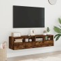 TV-Wandmöbel 2 Stück geräuchertes Eichenholz 60x30x30 cm von , TV-Möbel - Ref: Foro24-836863, Preis: 68,87 €, Rabatt: %