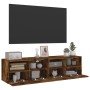 TV wall furniture 2 pcs smoked oak wood 60x30x30 cm by , TV Furniture - Ref: Foro24-836863, Price: 68,87 €, Discount: %