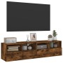 TV-Wandmöbel 2 Stück geräuchertes Eichenholz 60x30x30 cm von , TV-Möbel - Ref: Foro24-836863, Preis: 68,87 €, Rabatt: %