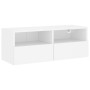 White engineered wood TV wall cabinet 80x30x30 cm by , TV Furniture - Ref: Foro24-836868, Price: 52,13 €, Discount: %