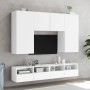 White engineered wood TV wall cabinet 80x30x30 cm by , TV Furniture - Ref: Foro24-836868, Price: 52,13 €, Discount: %