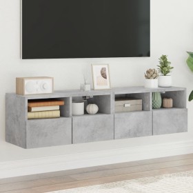 TV wall furniture 2 pcs concrete gray wood 60x30x30 cm by , TV Furniture - Ref: Foro24-836861, Price: 68,87 €, Discount: %