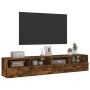 TV wall furniture 2 pcs smoked oak wood 80x30x30 cm by , TV Furniture - Ref: Foro24-836877, Price: 89,81 €, Discount: %