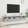 TV wall furniture 2 pcs concrete gray wood 80x30x30 cm by , TV Furniture - Ref: Foro24-836875, Price: 80,65 €, Discount: %