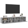 TV wall furniture 2 pcs concrete gray wood 80x30x30 cm by , TV Furniture - Ref: Foro24-836875, Price: 80,65 €, Discount: %